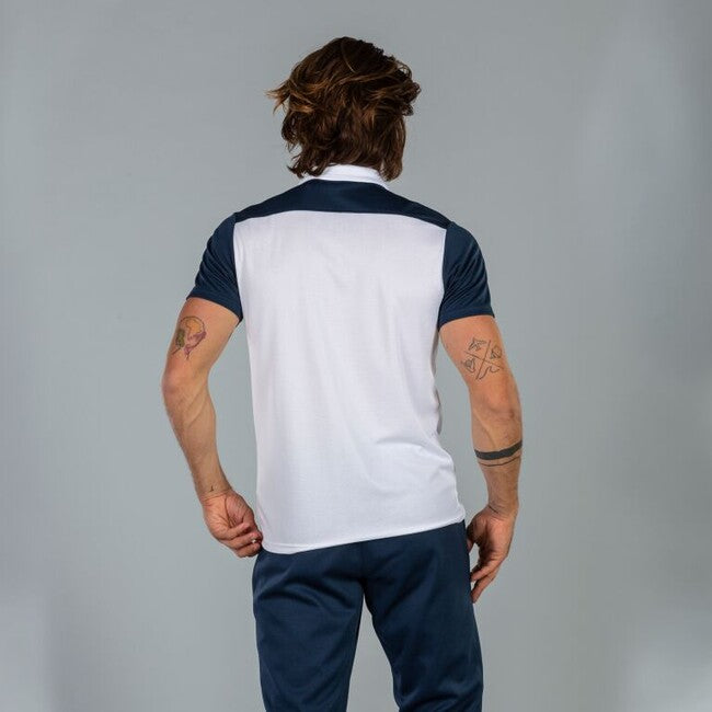 COMBI POLO SHIRT WHITE-NAVY S/S WHITE-NAVY