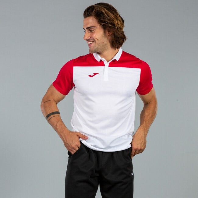 COMBI POLO SHIRT WHITE-RED S/S WHITE-RED