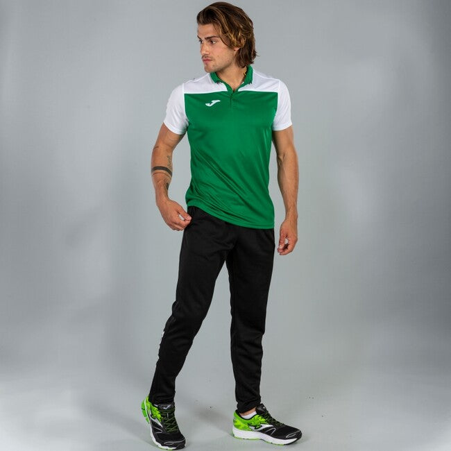 COMBI POLO SHIRT GREEN-WHITE S/S GREEN-WHITE