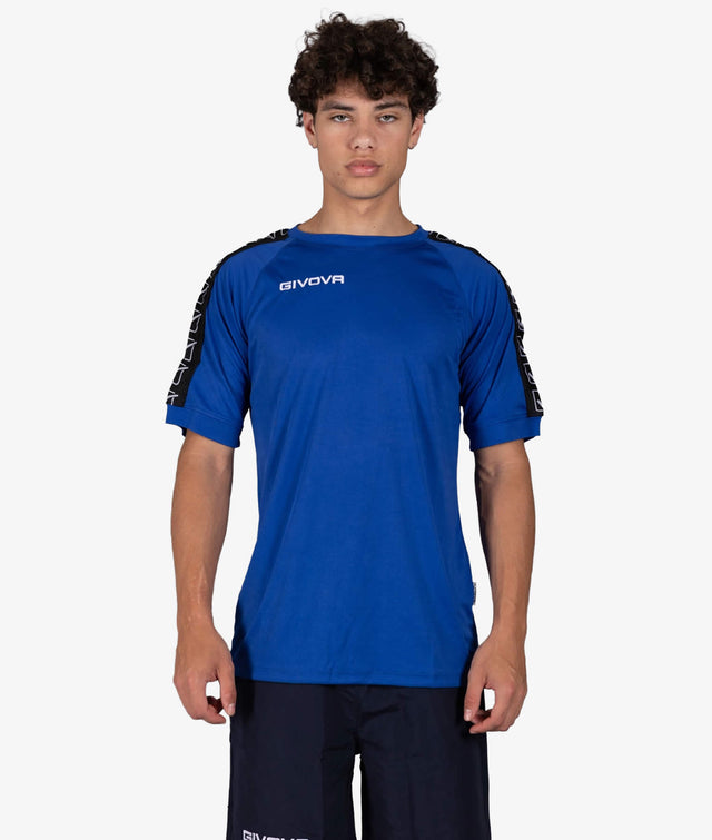 Tričko T-SHIRT POLY BAND azúrová modrá-biela