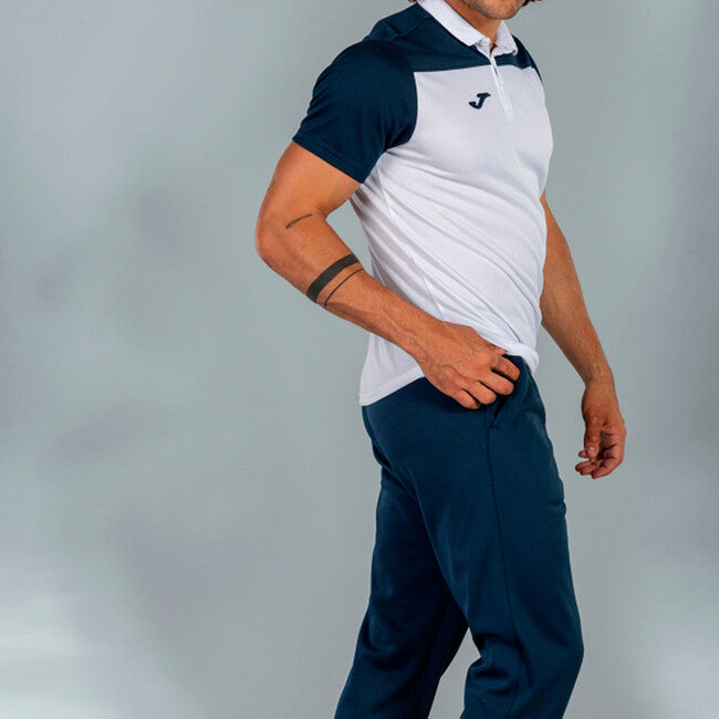 COMBI POLO SHIRT WHITE-NAVY S/S WHITE-NAVY