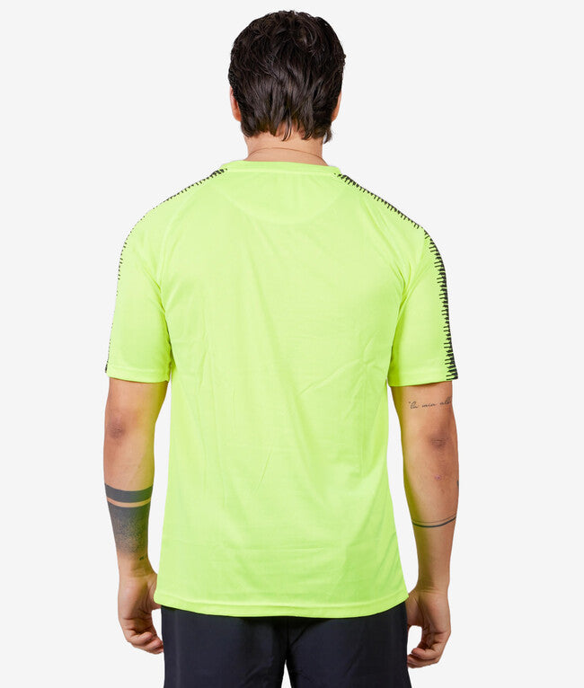 SHIRT CLUB IN MESH GIALLO FLUO/NERO
