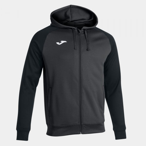 Mikina s kapucňou JACKET ACADEMY IV ZIP-UP HOODIE antracitová čierna