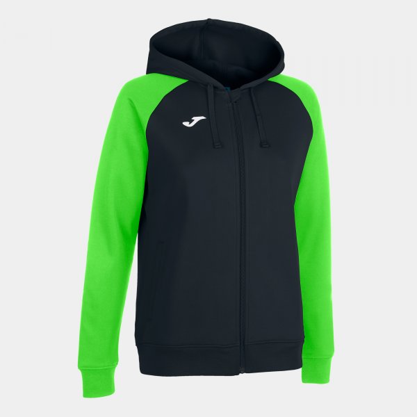 Dámska mikina s kapucňou T-SHIRT ACADEMY IV SHORT SLEEVE čierna fluo zelená