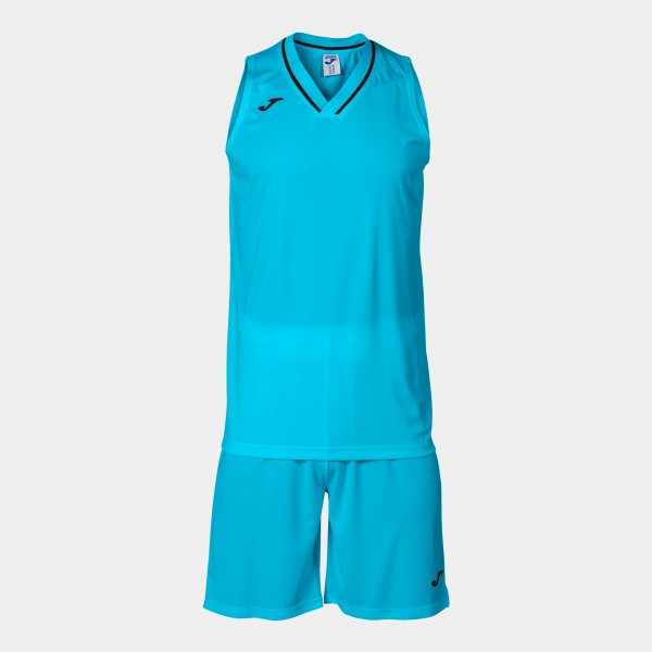 Basketbalový set ATLANTA TWO-PIECE SET fluo tyrkysová čierna
