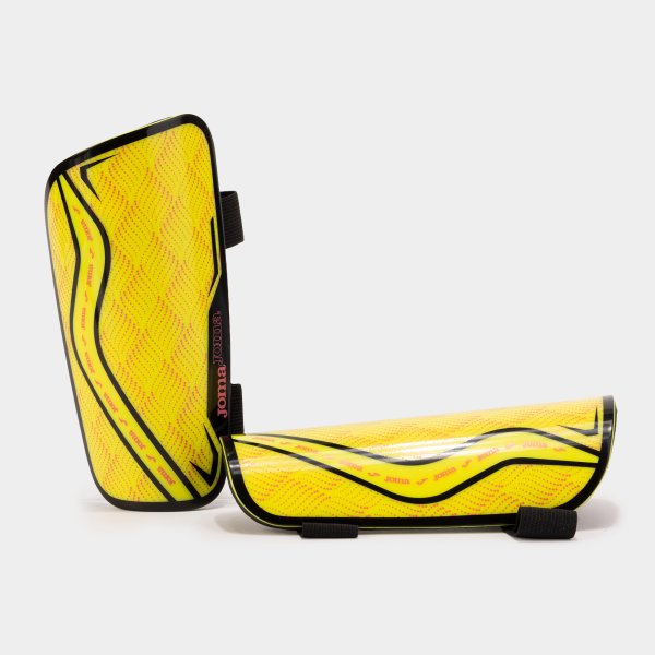 Chrániče ATTACK SHIN GUARDS FLUOR YELLOW PINK fluo žltá