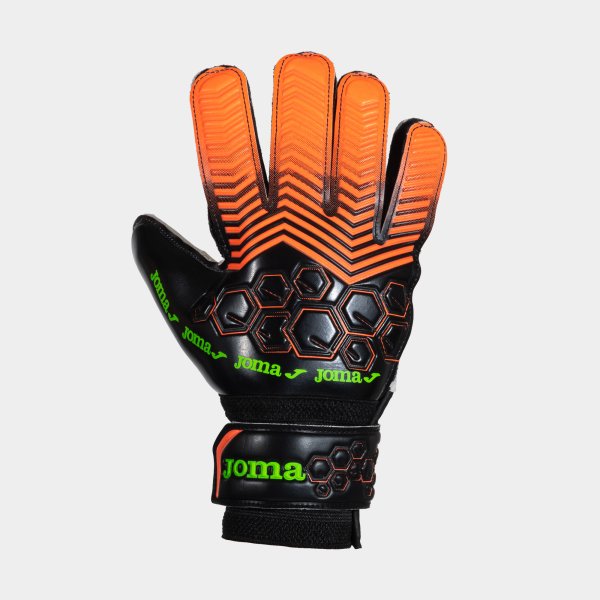 Brankárske rukavice CALCIO GOALKEEPER GLOVES koralová fluo čierna