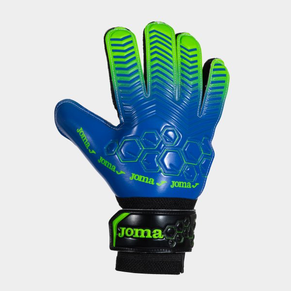 Brankárske rukavice CALCIO GOALKEEPER GLOVES azúrová fluo zelená
