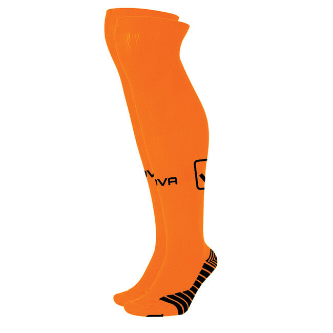 Štulpne / ponožky CALZA CALCIO ALTA fluo oranžová-čierna