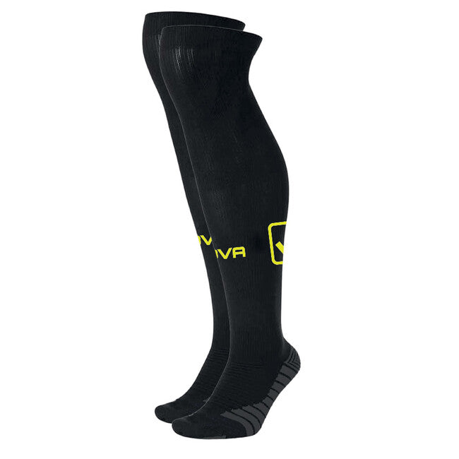 Štulpne / ponožky CALZA CALCIO ALTA čierna-fluo žltá