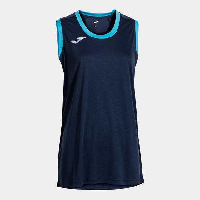 Dámsky basketbalový dres CANCHA SLEEVELESS SHIRT tmavá námornícka-tyrkysová