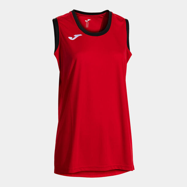 Dámsky basketbalový dres CANCHA SLEEVELESS SHIRT červená čierna