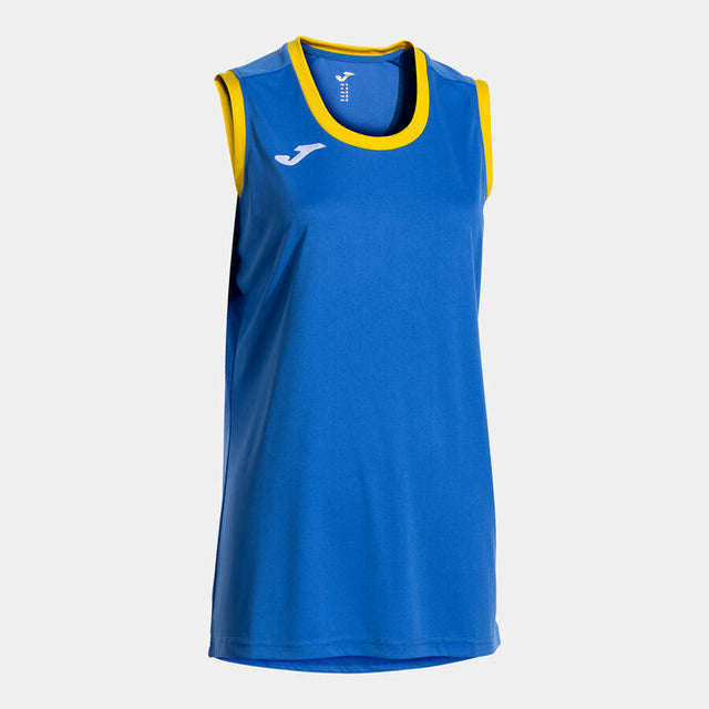Dámsky basketbalový dres CANCHA SLEEVELESS SHIRT azúrová žltá