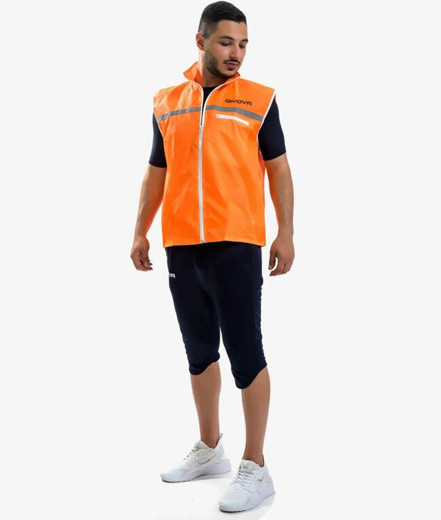 Bunda CASACCA RUNNING fluo oranžová-čierna