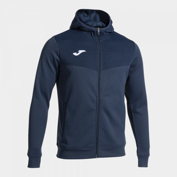 Mikina s kapucňou CAMPUS STREET ZIP-UP HOODIE modrá námornícka