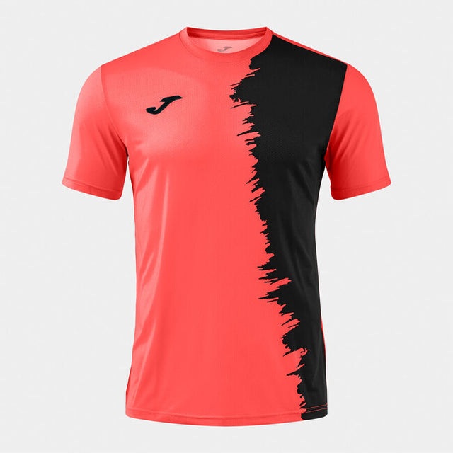 Tričko CITY III SHORT SLEEVE T-SHIRT tmavá námornícka modrá - koralová fluo čierna