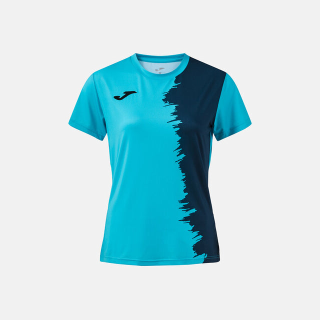 Dámske tričko CITY III SHORT SLEEVE T-SHIRT tmavá námornícka modrá - fluo tyrkysová