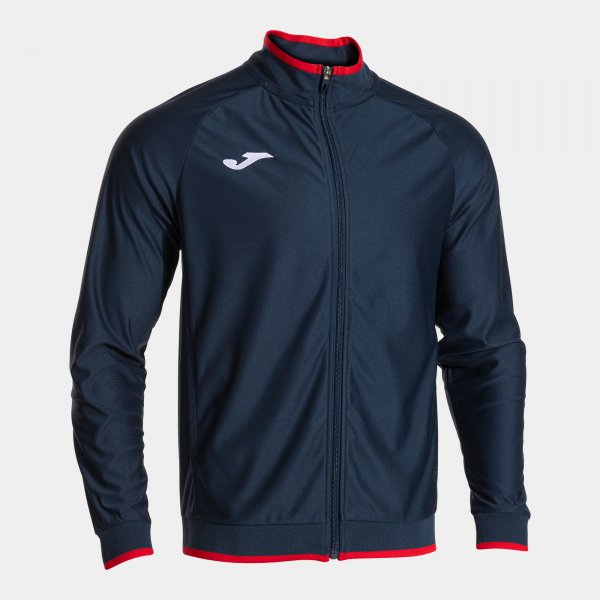 Mikina so zipsom COMBI PREMIUM FULL ZIP SWEATSHIRT modrá námornícka červená