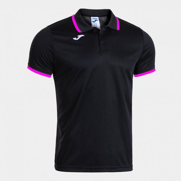COMBI PREMIUM SHORT SLEEVE POLO BLACK FLUOR PINK BLACK