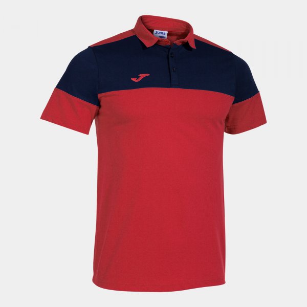 Polo tričko CREW V SHORT SLEEVE POLO červená námornícka modrá