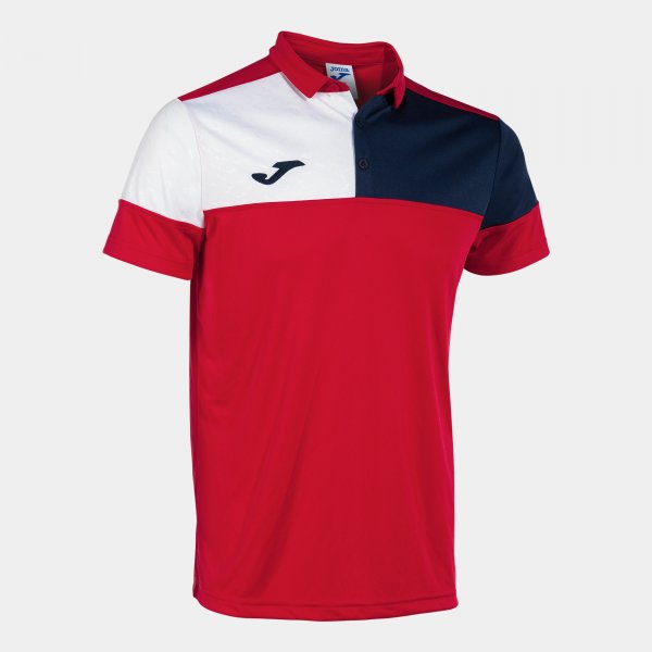 CREW V SHORT SLEEVE POLO RED NAVY WHITE RED-NAVY-WHITE