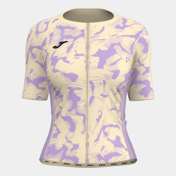 Dámske tričko CRONO CYCLING JERSEY BEIGE VIOLET BEIGE
