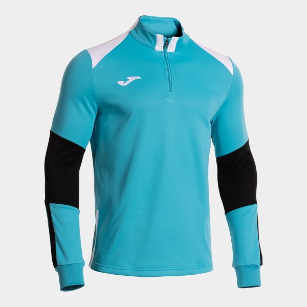 Mikina DANUBIO SWEATSHIRT šedá - fluo tyrkysová čierna