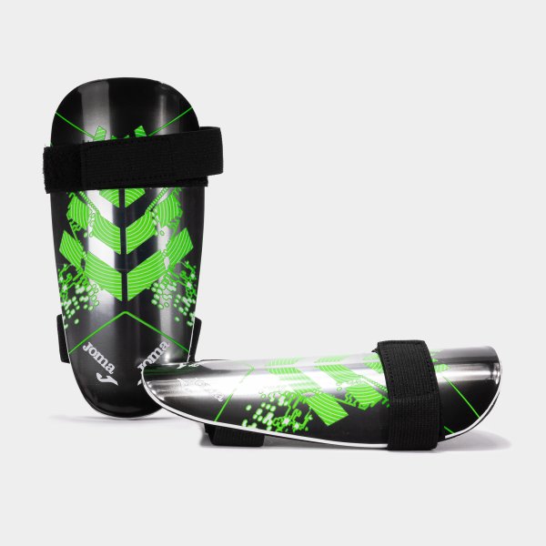 Chrániče DEFENSE SHIN GUARDS čierna fluo zelená