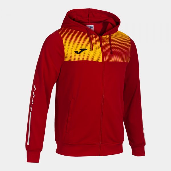 Mikina s kapucňou ECO SUPERNOVA ZIP-UP HOODIE červená žltá