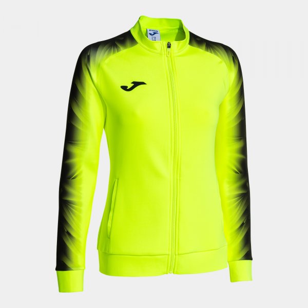 Dámska mikina so zipsom ELITE XI FULL ZIP SWEATSHIRT fluo žltá čierna