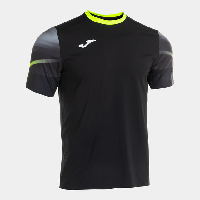 Bežecké tričko ELITE XI SHORT SLEEVE T-SHIRT čierna žltá fluo
