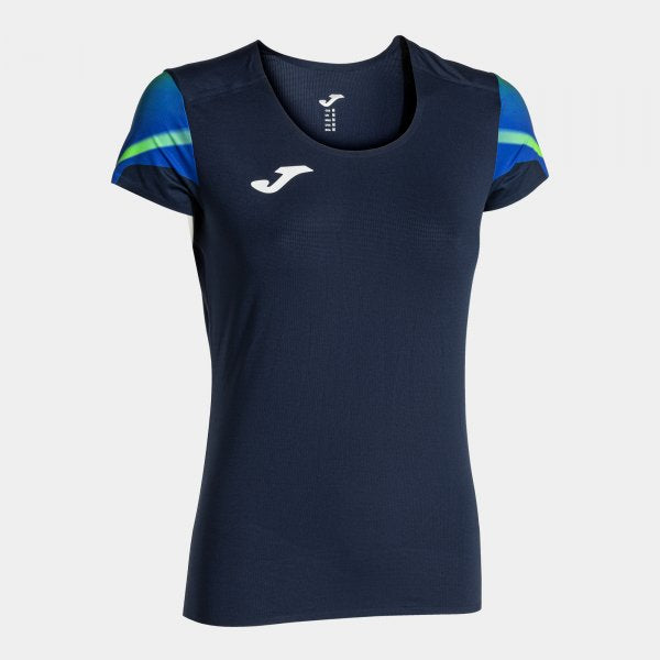 Dámske bežecké tričko ELITE XI SHORT SLEEVE T-SHIRT modrá námornícka zelená fluo