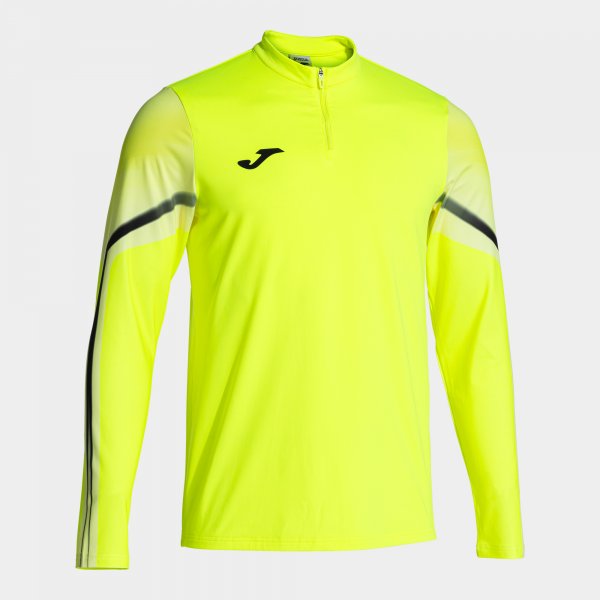 Bežecká mikina ELITE XI SWEATSHIRT fluo žltá čierna