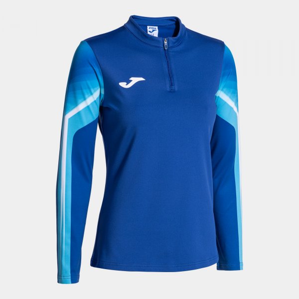 Dámska bežecká mikina ELITE XI SWEATSHIRT azúrová biela
