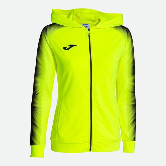 Dámska mikina s kapucňou ELITE XI ZIP-UP HOODIE fluo žltá čierna