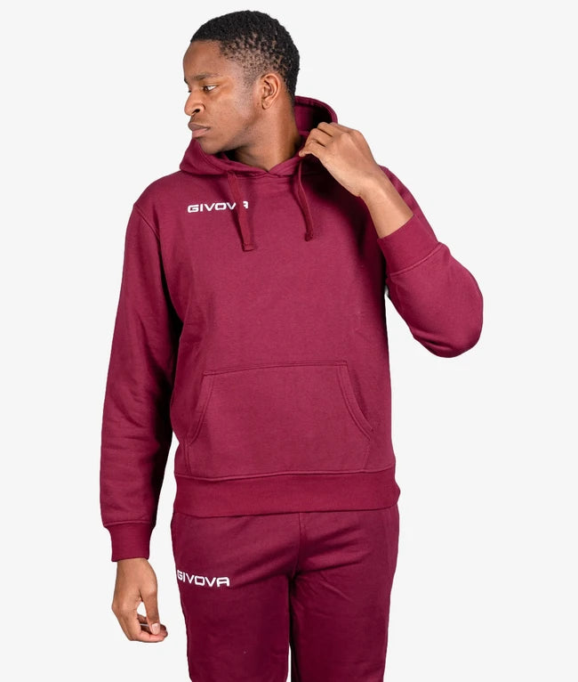 Mikina s kapucňou FELPA CON CAPPUCCIO NEW granátová