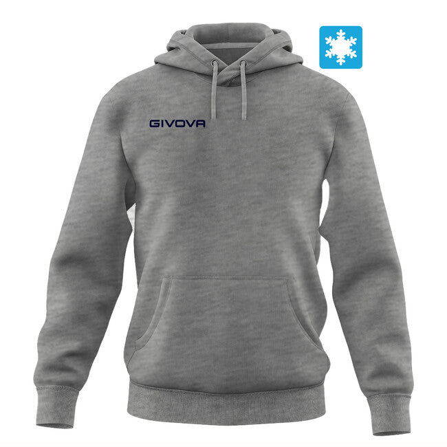 Mikina s kapucňou FELPA CON CAPPUCCIO NEW tmavo sivá