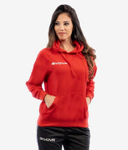Mikina s kapucňou FELPA CON CAPPUCCIO NEW červená