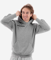 Mikina s kapucňou FELPA CON CAPPUCCIO NEW šedá