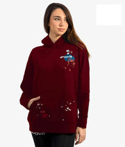 Mikina s kapucňou FELPA con CAPPUCCIO SPACE granátová