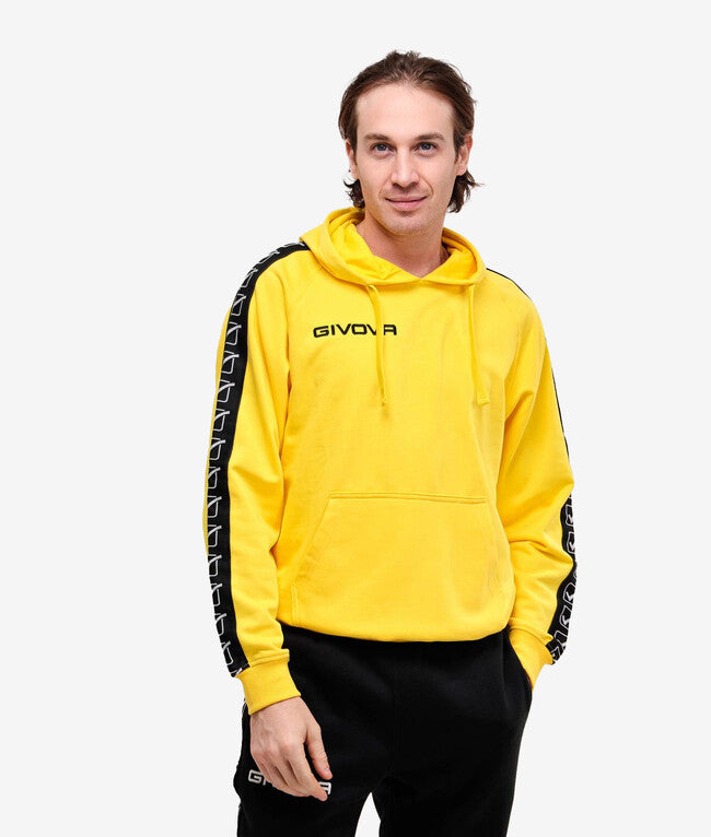 Mikina s kapucňou FELPA CON CAPPUCCIO TERRY BAND žltá