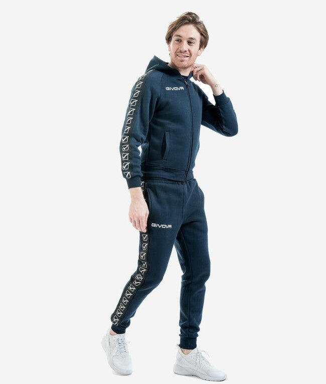 Mikina FELPA FULL ZIP BAND modrá