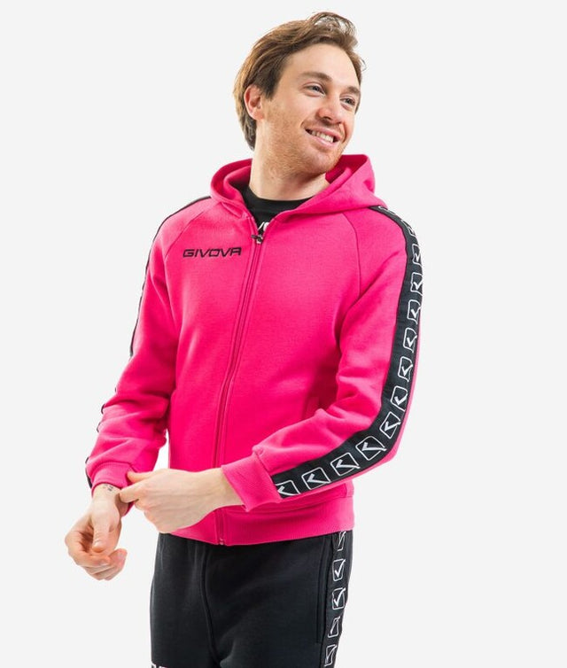 Mikina FELPA FULL ZIP BAND fuchsiová