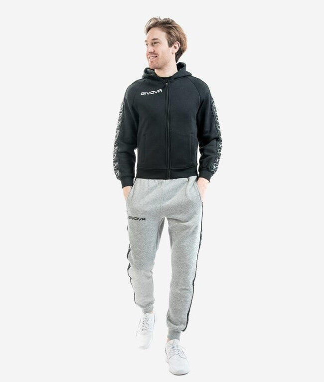 Mikina FELPA FULL ZIP BAND čierna