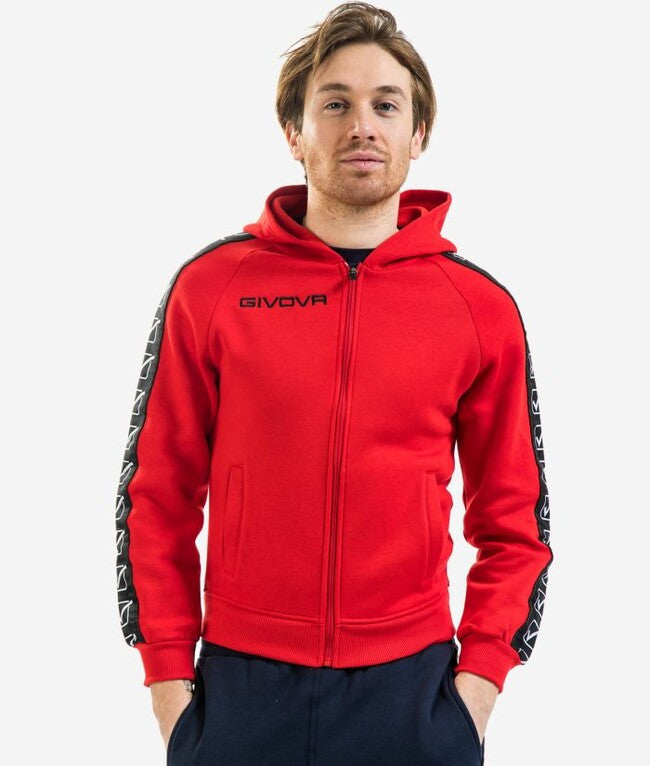Mikina FELPA FULL ZIP BAND červená