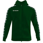Mikina s kapucňou FELPA FULL ZIP CON CAPPUCCIO TERRY BAND lesná zelená