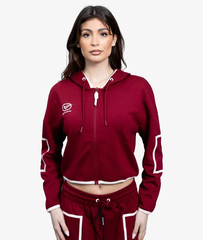 Mikina FELPA ITALY SHORT granátová-slonovinová