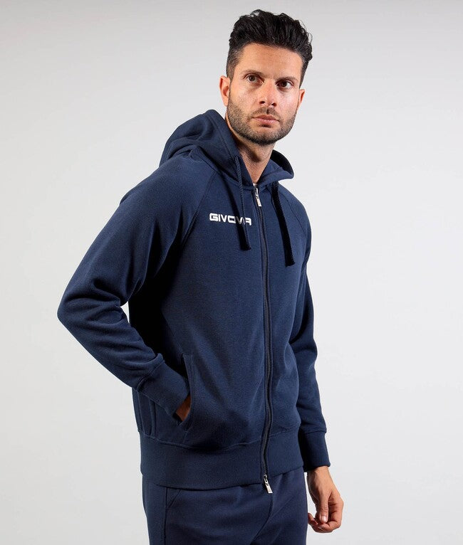 Mikina FELPA KING FULLZIP modrá