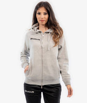 Mikina FELPA KING FULLZIP svetlá melanžová šedá