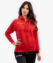 Mikina FELPA KING FULLZIP červená
